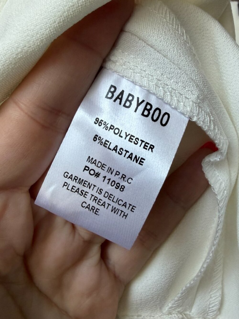 Babyboo Gretchen Pleated Mini Skirt in Ivory NWT NEW Size XL - Picture 5 of 5
